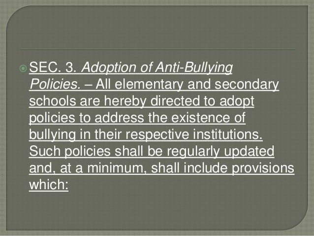 Anti bullying Philippines