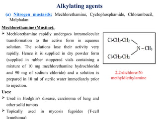 Mechlorethamine Injection Anticancer Agent medicinal Chemistry T.Y. B. Pharm | PPTX