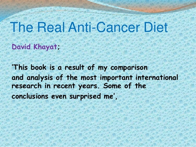 Anticancer Diet Book Servan Schreiber Anti