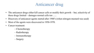 Anticancer drug | PPTX