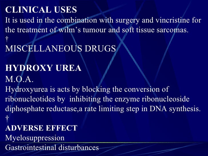 Hydroxyurea Indications For Use