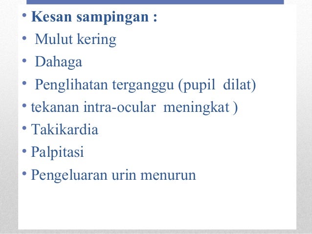 ANTI CHOLINERGIC AGENT dan ANTI PASMODIC