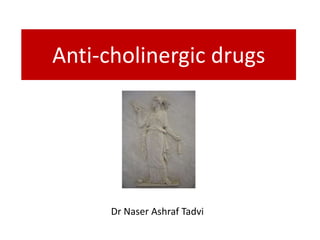 Anti-cholinergic drugs
Dr Naser Ashraf Tadvi
 