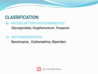 ANTICHOLINERGICS.pdf ggfvbbhjjjfddvhhhbbbbb | PDF