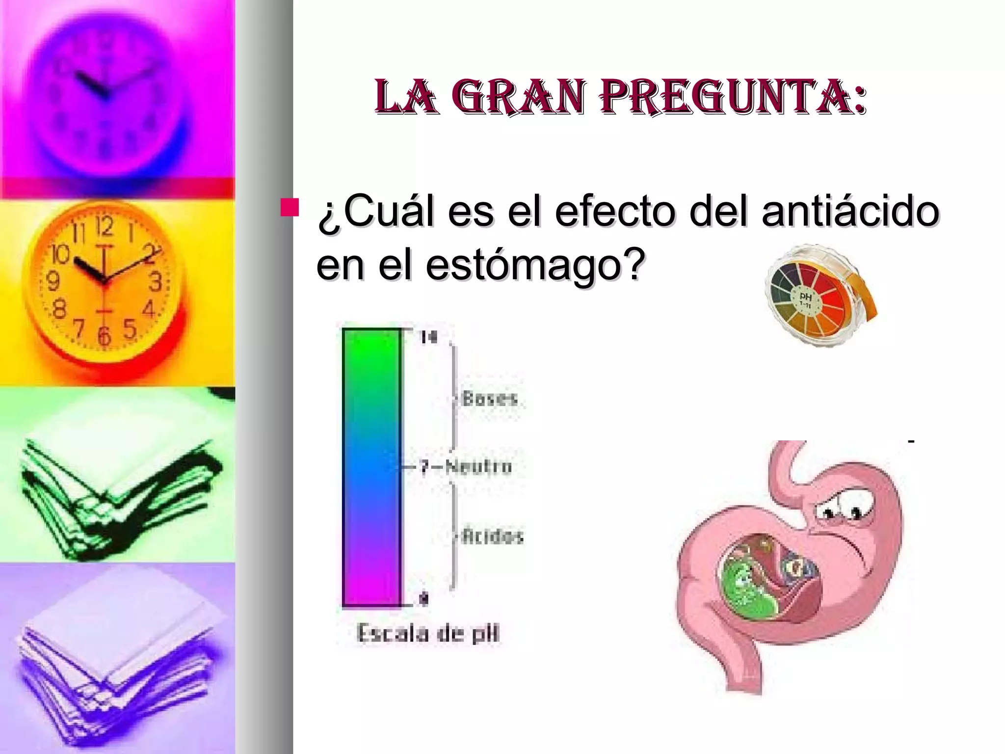 La gran pregunta: ¿Cuál es el efecto del antiácido en el estómago? 