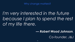 Why change matters?



I'm very interested in the future
because I plan to spend the rest
of my life there.
              ...