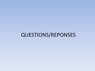 QUESTIONS/REPONSES
 