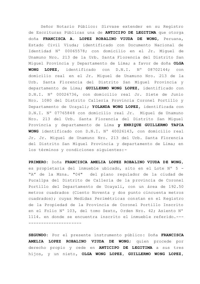 Anticipo de Herencia