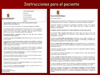 Instrucciones para el paciente

 