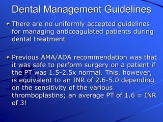 Anticoagulant and antiplatelet drugs | PPTX