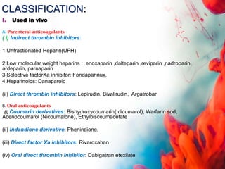 Anticoagulants | PPTX