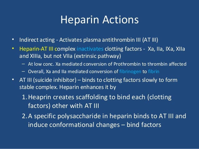 heparin mechanism of action