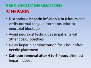 Anticoagulants, antiplatelet drugs and anesthesia | PPTX