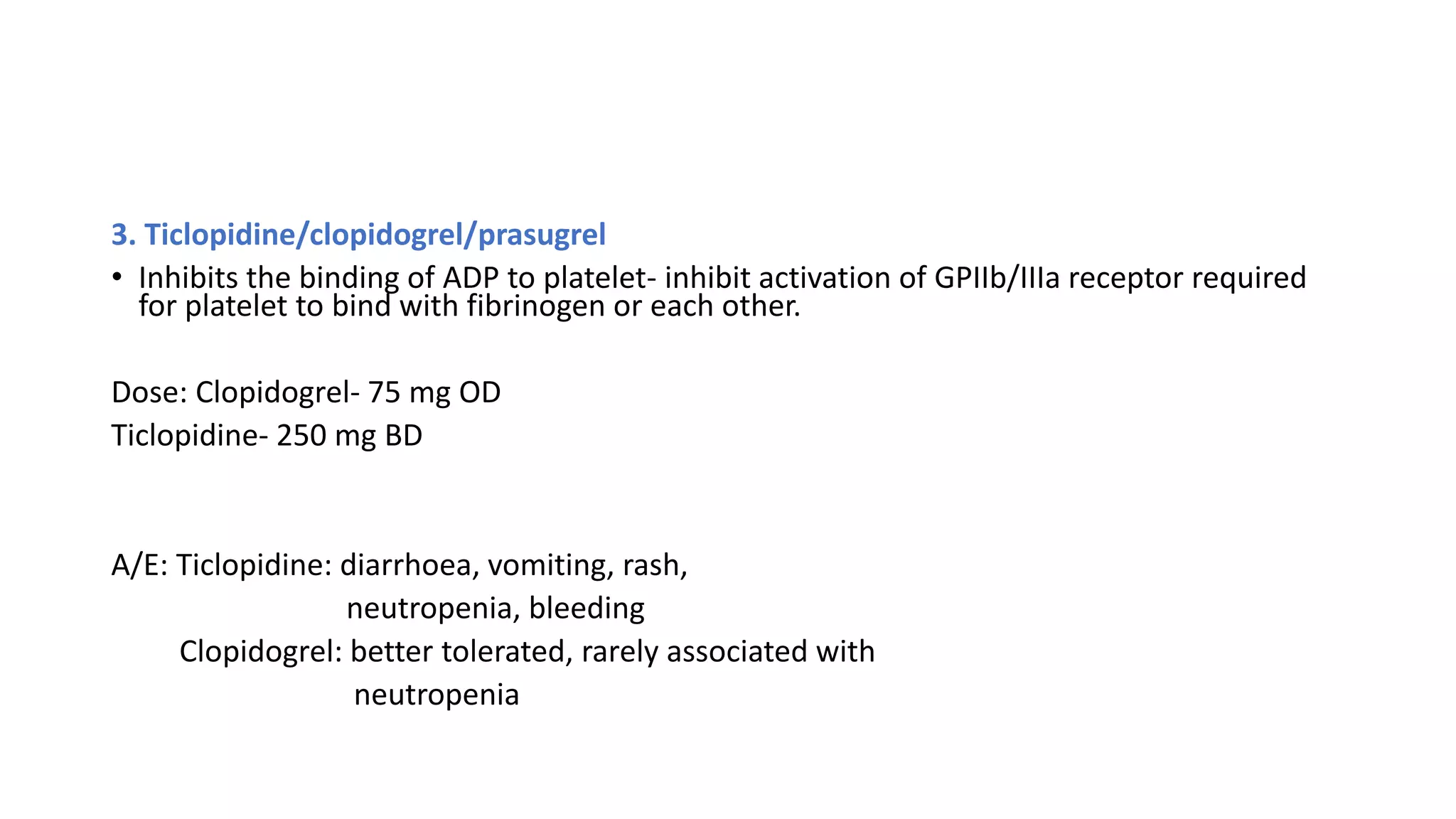 Pharmacology of Anticoagulants, antiplatelets | PPTX