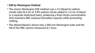 Westergren Lab Comprehensive Overview of Anticoagulants in Hematology: Mechanisms ...
