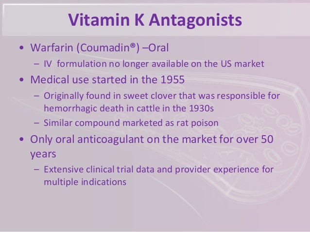 Anticoagulation Pharmacology