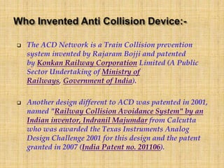 Anti collision devices PPT