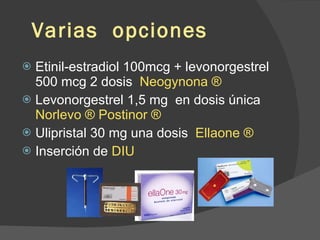 Anticoncepción de emergencia | PPT