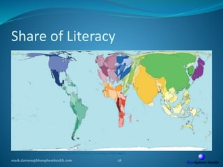 Share of Literacy
mark.davison@bluespherehealth.com 28
© SASI Group (University of Sheffield) and Mark Newman (University of Michigan)
 