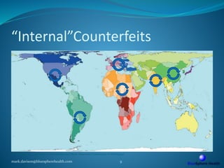 “Internal”Counterfeits
mark.davison@bluespherehealth.com 9
© SASI Group (University of Sheffield) and Mark Newman (University of Michigan)
 