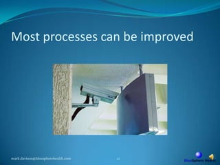 Most processes can be improvedmark.davison@bluespherehealth.com21