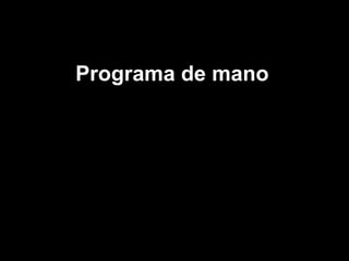 Programa de mano

 