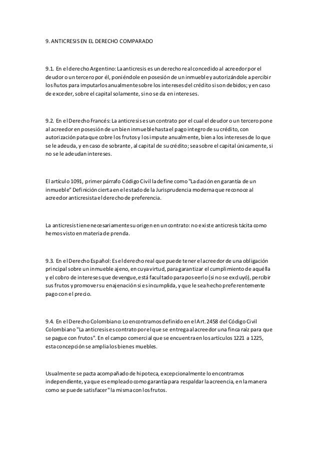 Jurisprudencia contrato de anticresis Jurisprudencia contrato de anticresis
