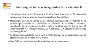 Anticuagulantes orales PPT
