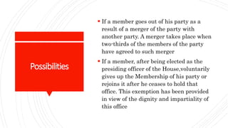 Anti defection law | PPTX