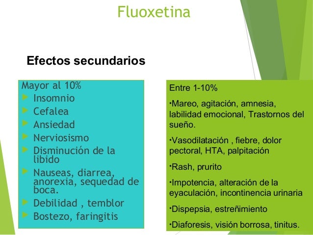 Mecanismo de accion de fluoxetina Mecanismo de accion de fluoxetina
