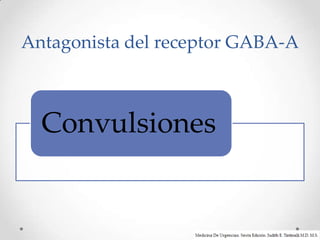 Antagonista del receptor GABA-A



  Convulsiones
 