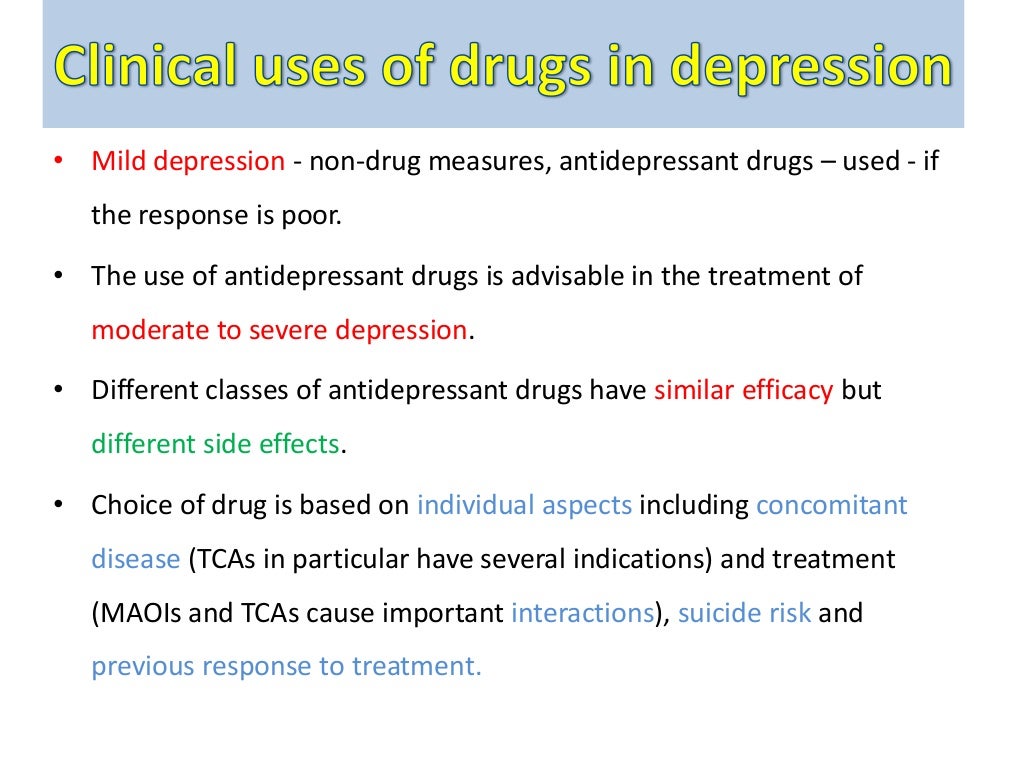 Drug Therapy of Depression