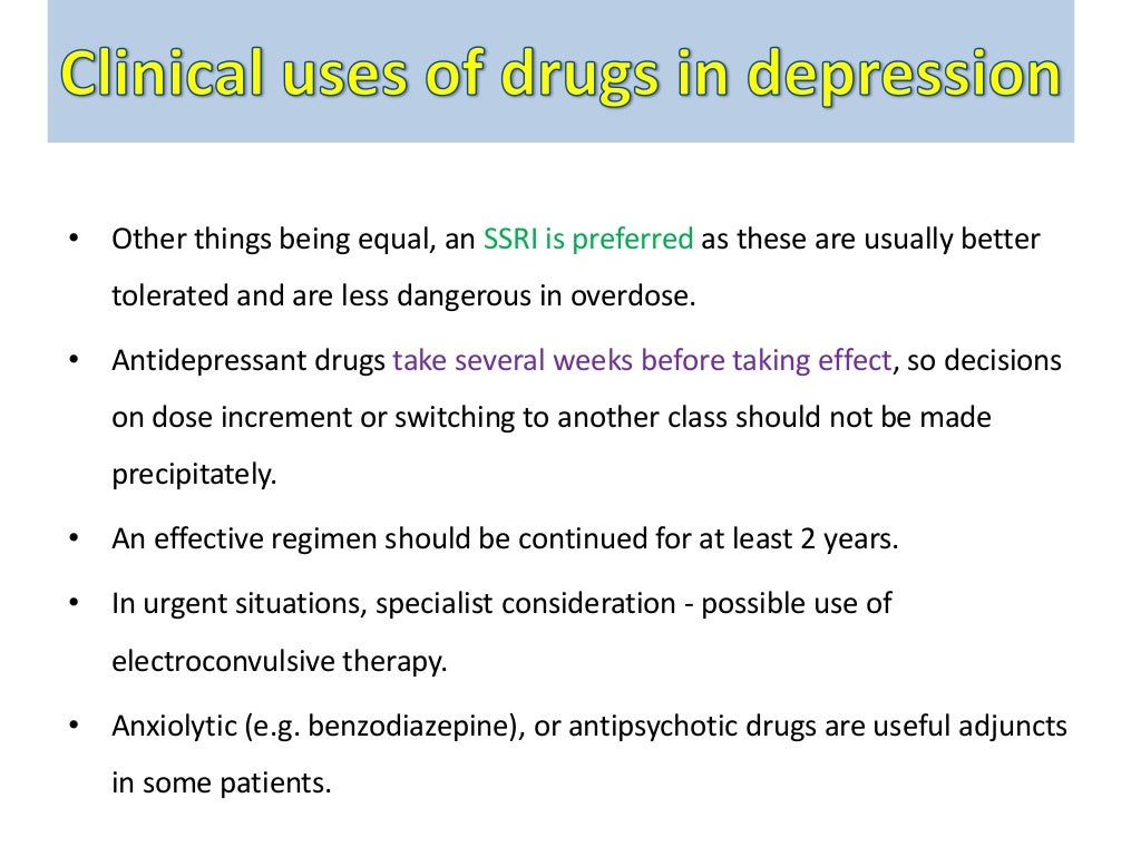 Drug Therapy of Depression