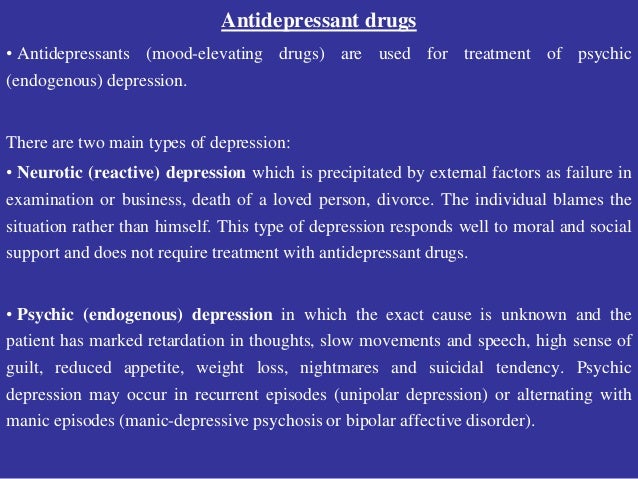 Antidepressants Antidepressants