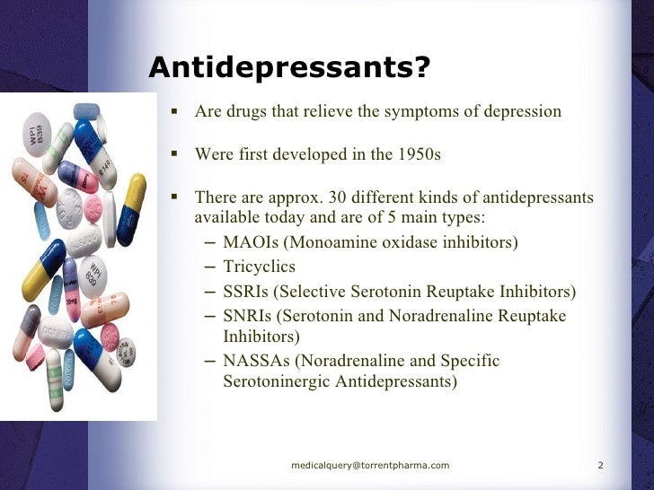 Antidepressants in Psychiatric Disorder