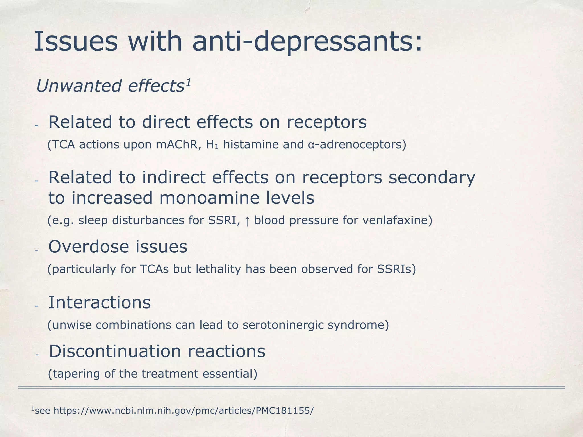 Antidepressants- an introduction