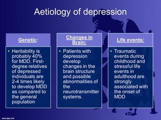 Aetiology of depression
 