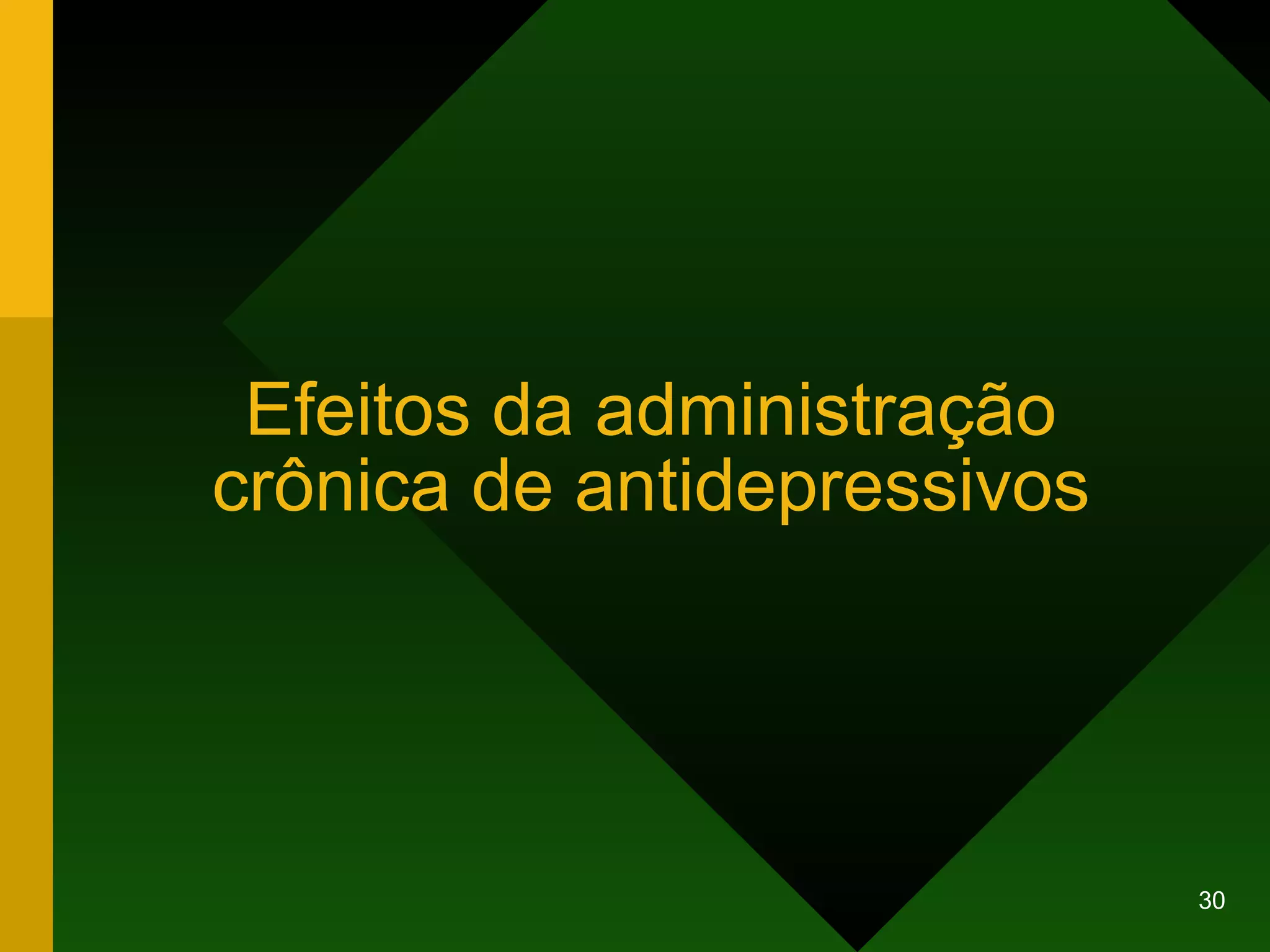 Efeitos da administração crônica de antidepressivos 