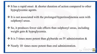 ANTIDIABETIC AGENTS MEDICINAL CHEMISTRY.