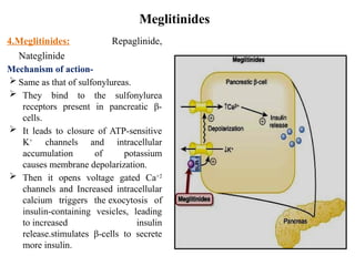 Meglitinides Examples Antidiabetic agents Medicinal Chemistry- II | PPTX
