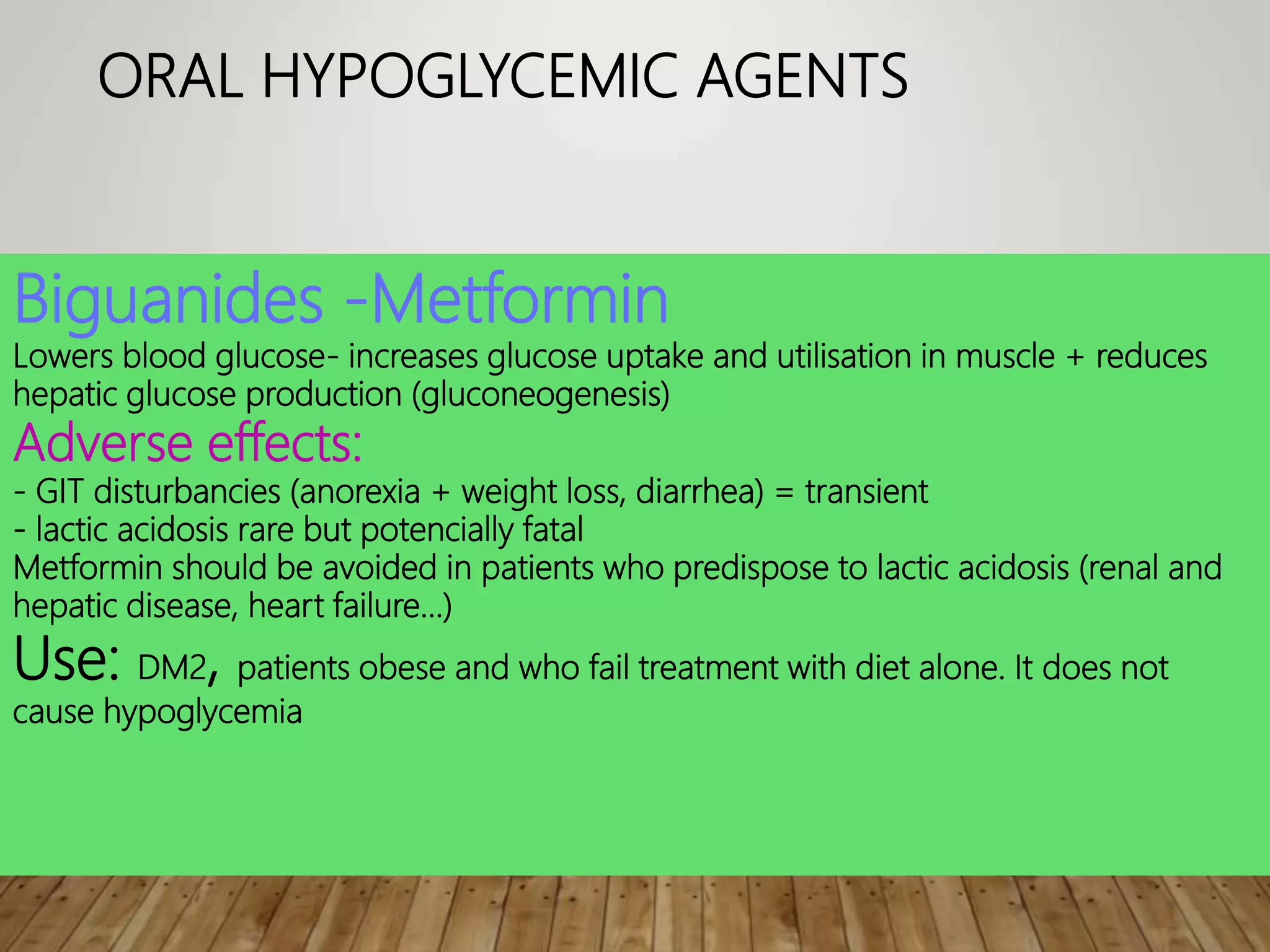Antidiabetic drug Patho.ppt | Endocrine and Metabolic Diseases ...