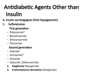 Comprehensive Overview of Anti Diabetic Drugs and Their Mechanisms | PPTX