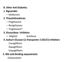 Comprehensive Overview of Anti Diabetic Drugs and Their Mechanisms | PPTX