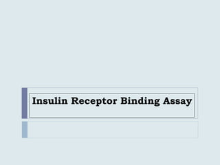 Insulin Receptor Binding Assay
 