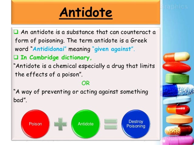 an antidote to an antidote to