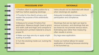 How to apply antiembolism stockings to prevent venous