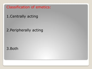 Drugs used for Anti - Emetics 2024.pptx
