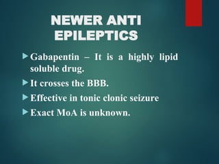 gabapentin for absence seizures
