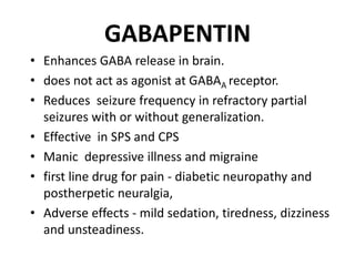 gabapentin gaba agonist