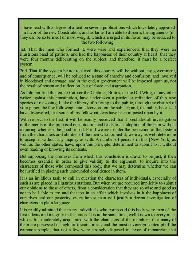 Federalist Papers - HISTORY